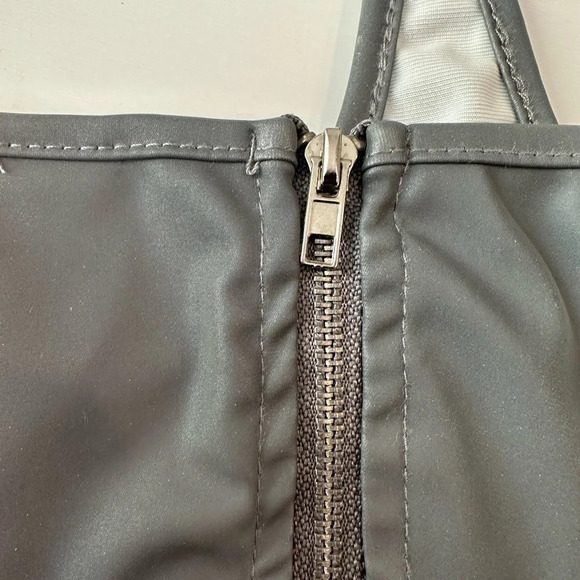 IHeart Raves Futuristic Reflective Cropped Corset Top, - Picture 4 of 6